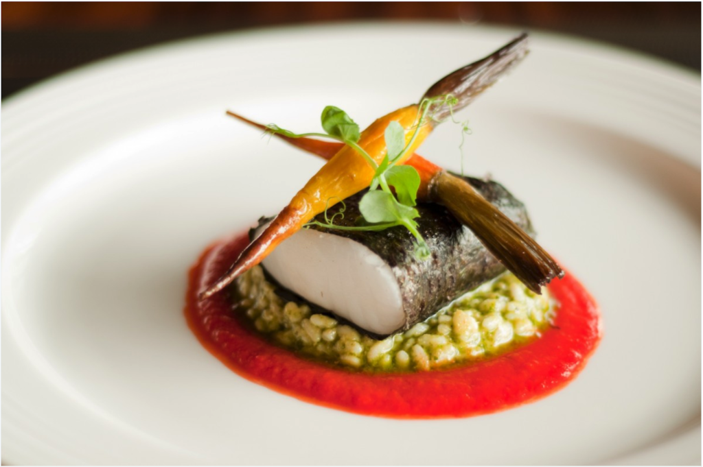 A small fine dining portion