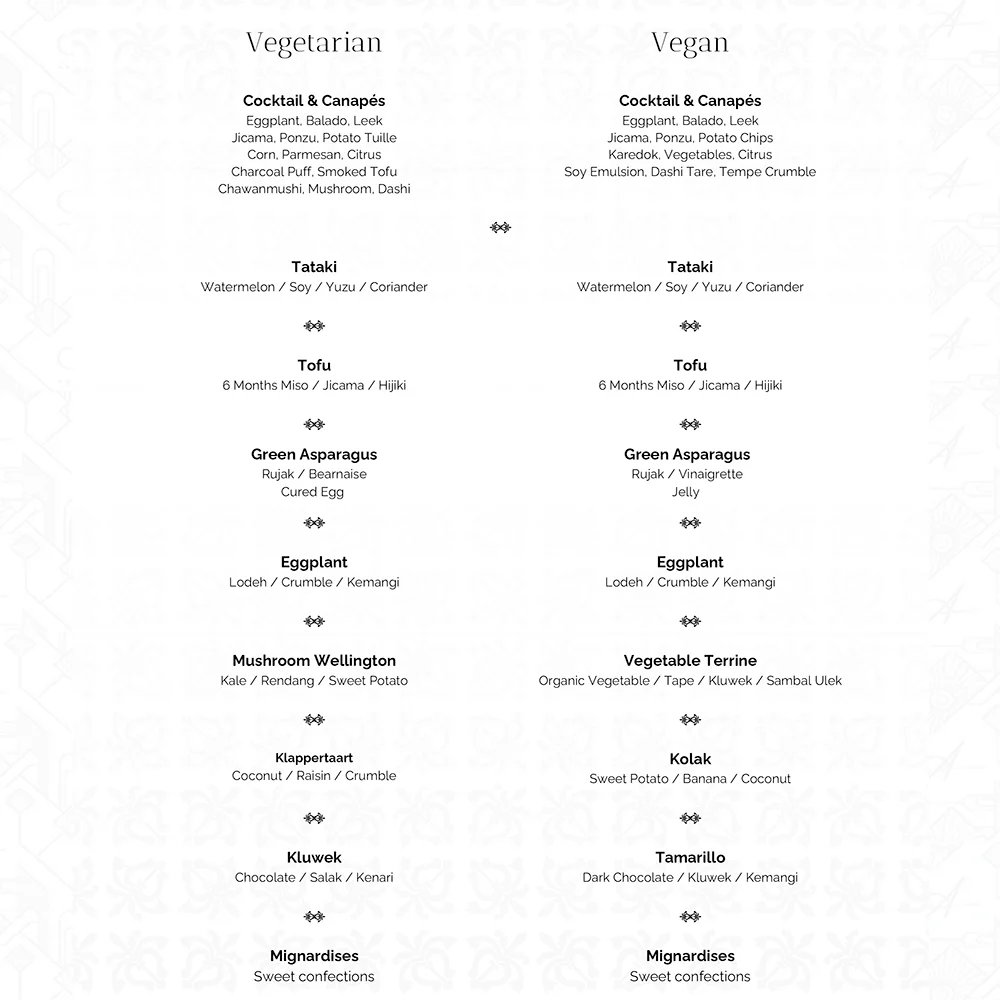 Apéritif Guided By the Moon Vegan Vegetarian Menu - 27 April 2026